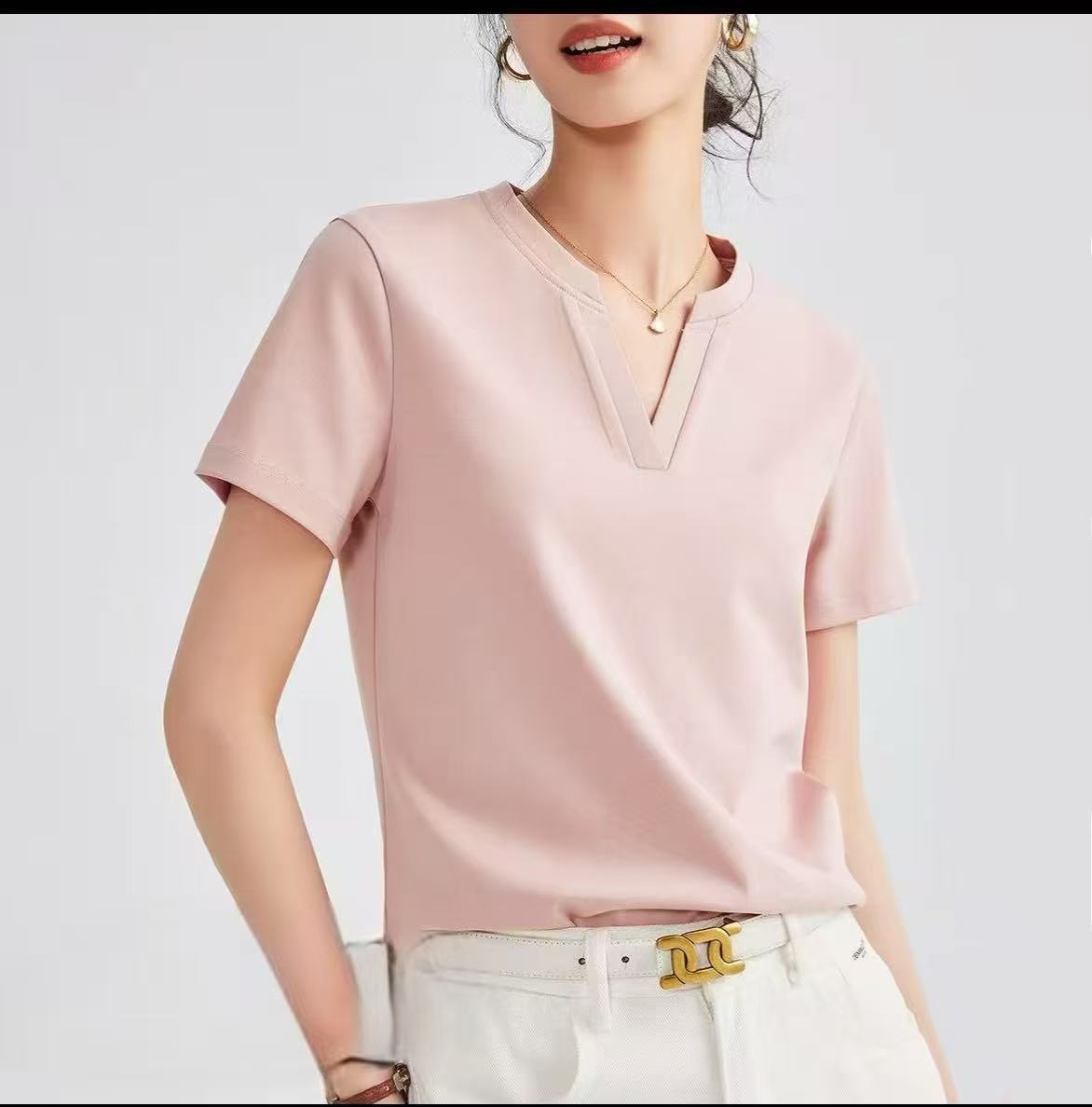 Trendy Best-selling Solid-color Womens T-shirt Top