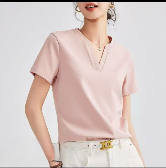 Trendy Best-selling Solid-color Womens T-shirt Top