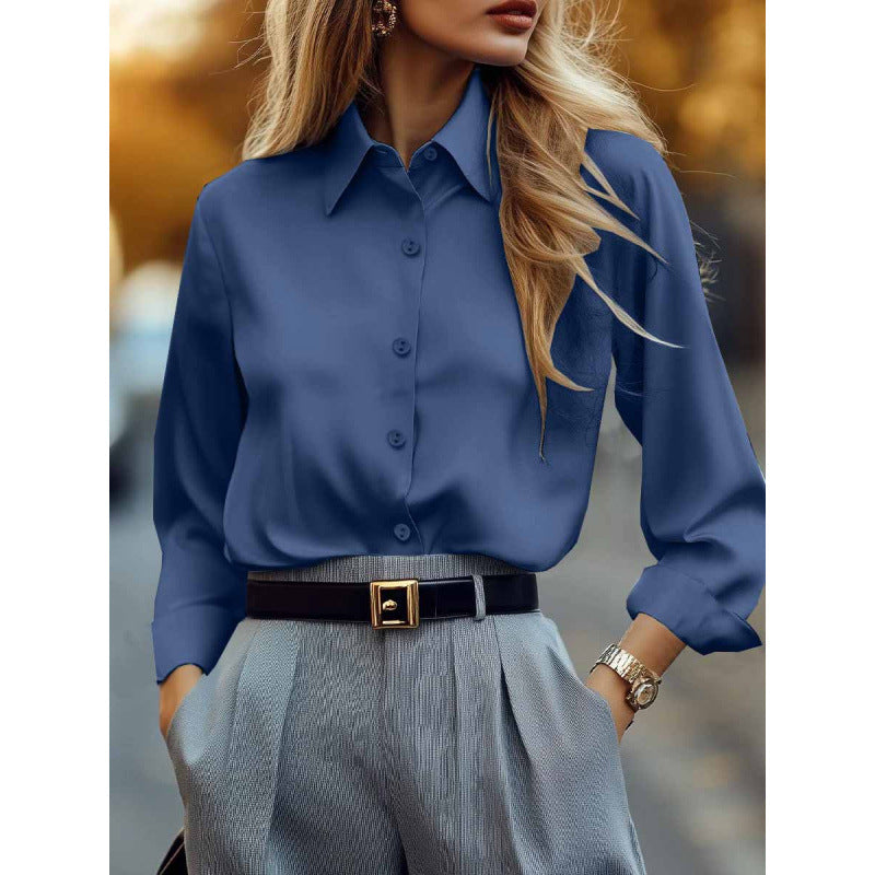 Springautumn Long-sleeve Western-style Womens Shirt