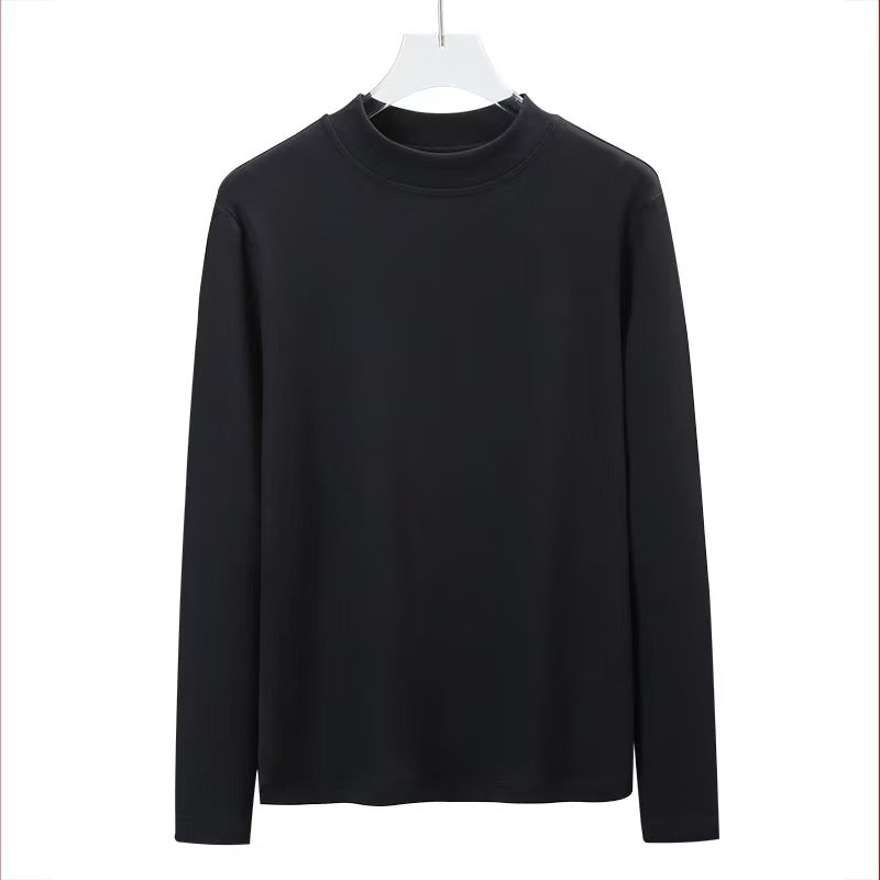 New Style Half-Neck Long-Sleeve Base-Layer Thickened Warm Solid-Color Womens Top