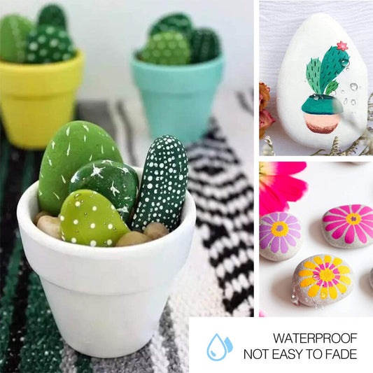 22 Colours Premium Acrylic Paint Marker Pens 0.7 MM Extra Fine Tip Rock Painting