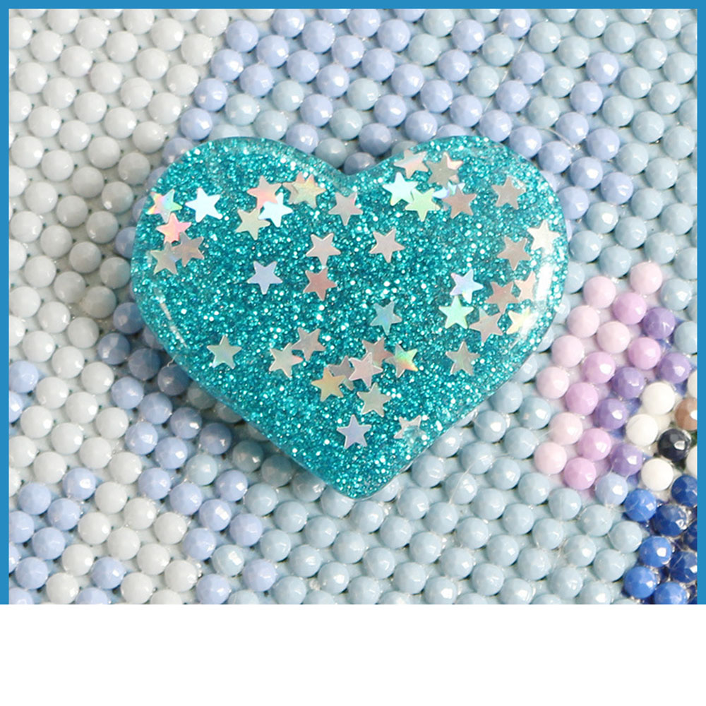 Diamond Drawing Heart Locator Holder Round Drill