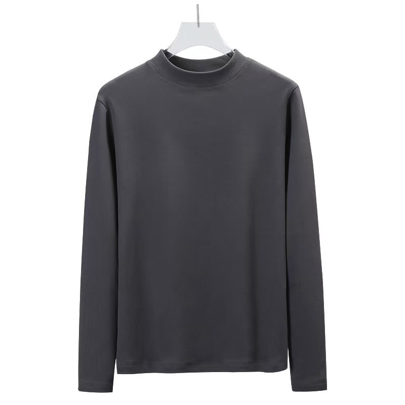 New Style Half-Neck Long-Sleeve Base-Layer Thickened Warm Solid-Color Womens Top