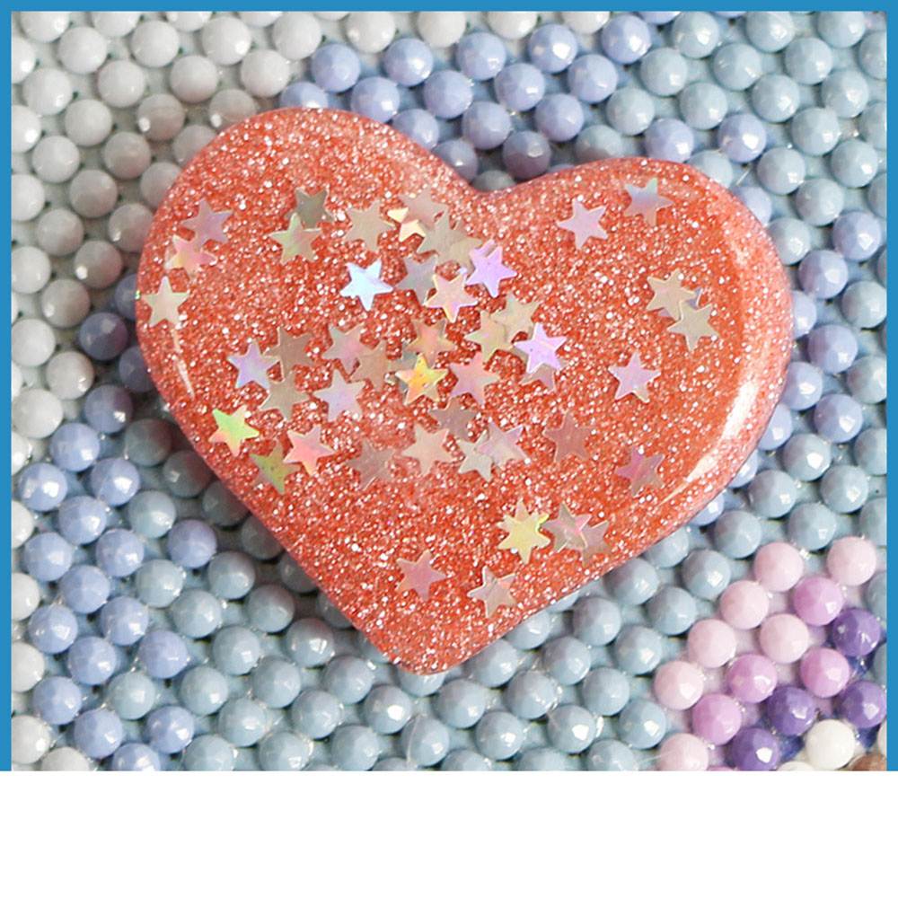 Diamond Drawing Heart Locator Holder Round Drill
