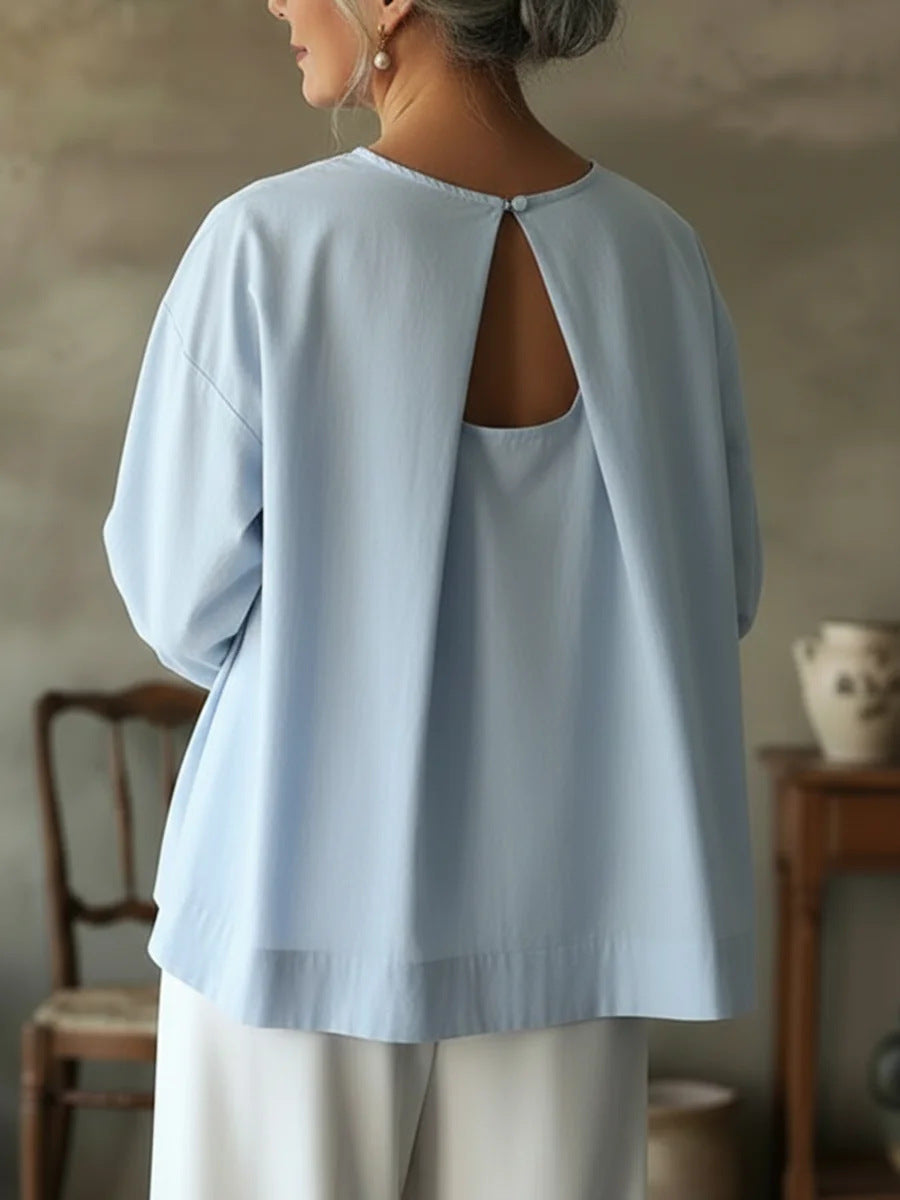 Fashionable And Elegant Short-sleeve Shirt For Spring Summer Backless