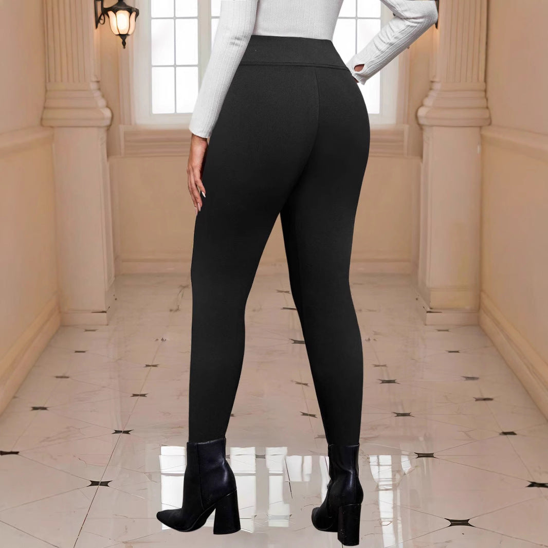 Work-style Zip-detail Stretch High-waist Slim-fit Pants