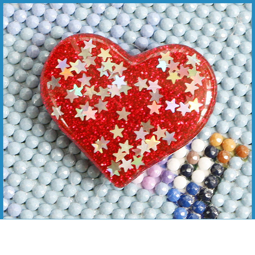 Diamond Drawing Heart Locator Holder Round Drill