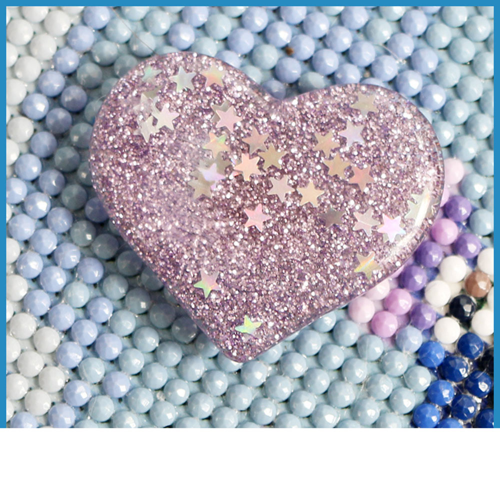 Diamond Drawing Heart Locator Holder Round Drill